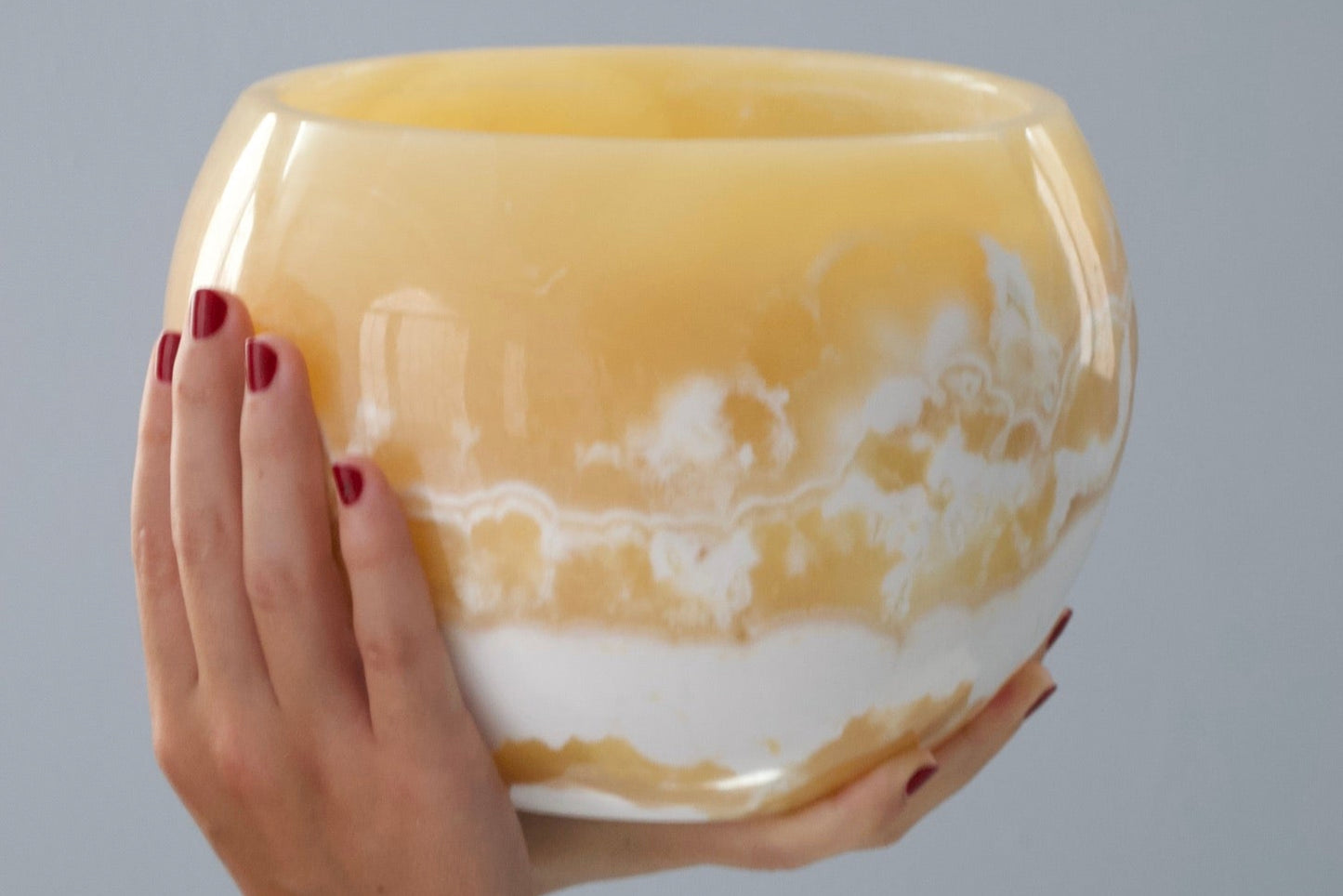 Majestic Alabaster Candle Bowl