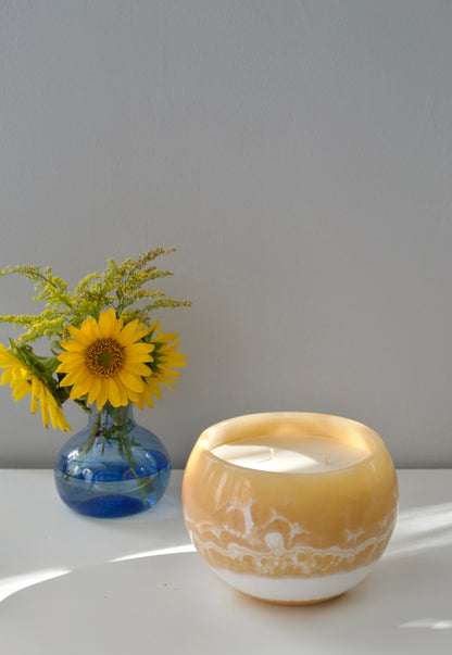 Majestic Alabaster Candle Bowl