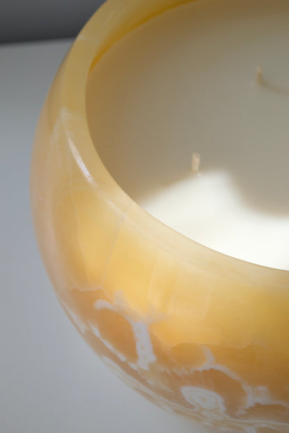 Majestic Alabaster Candle Bowl
